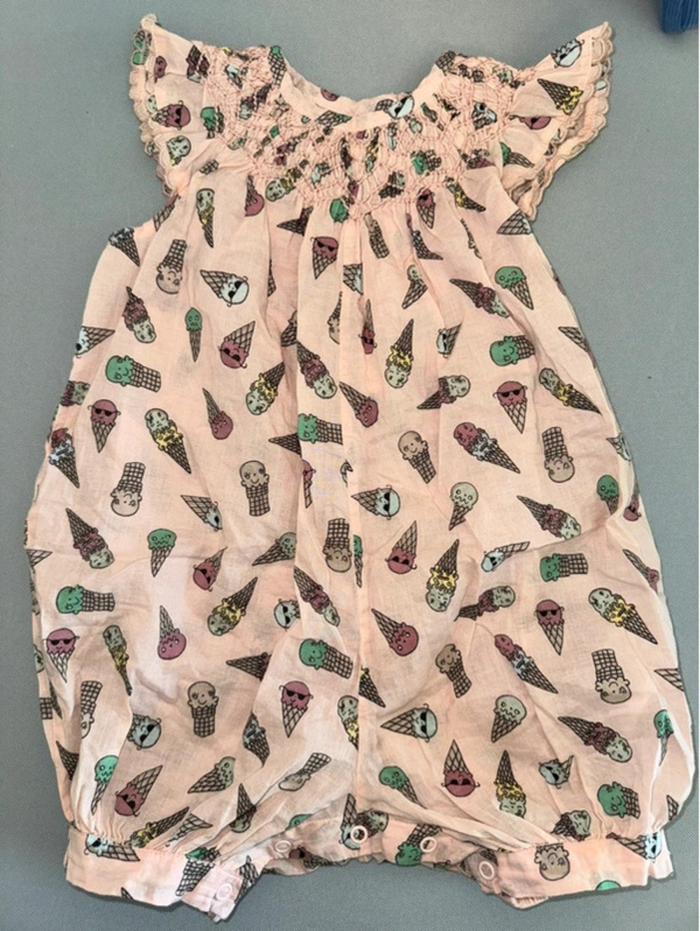 Stella McCartney 9 months smocked bubble ice cream romper